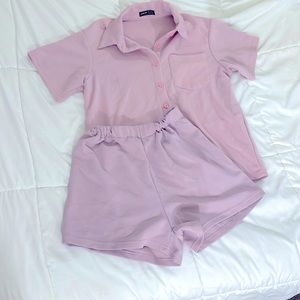 Lavender Shirt/Shorts Set